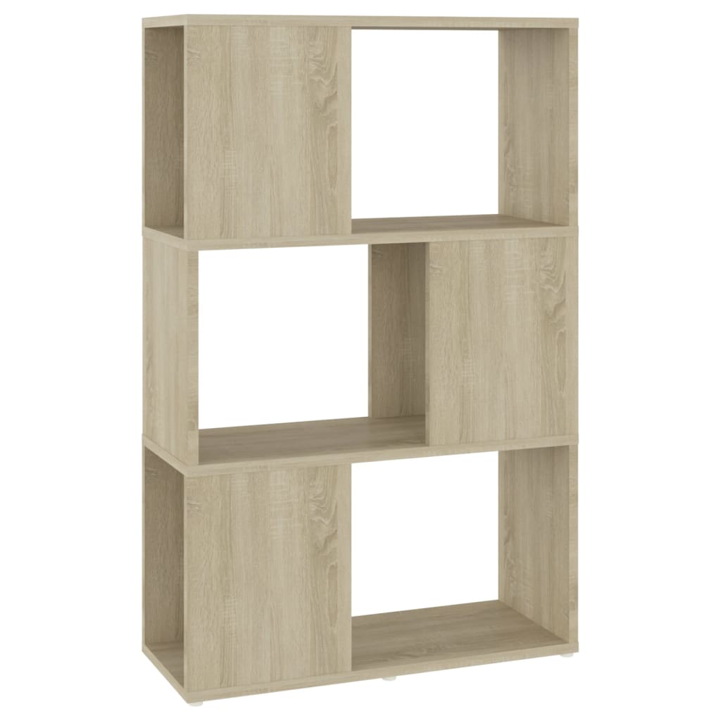 bogreol/rumdeler 60x24x94 cm konstrueret træ sonoma-eg