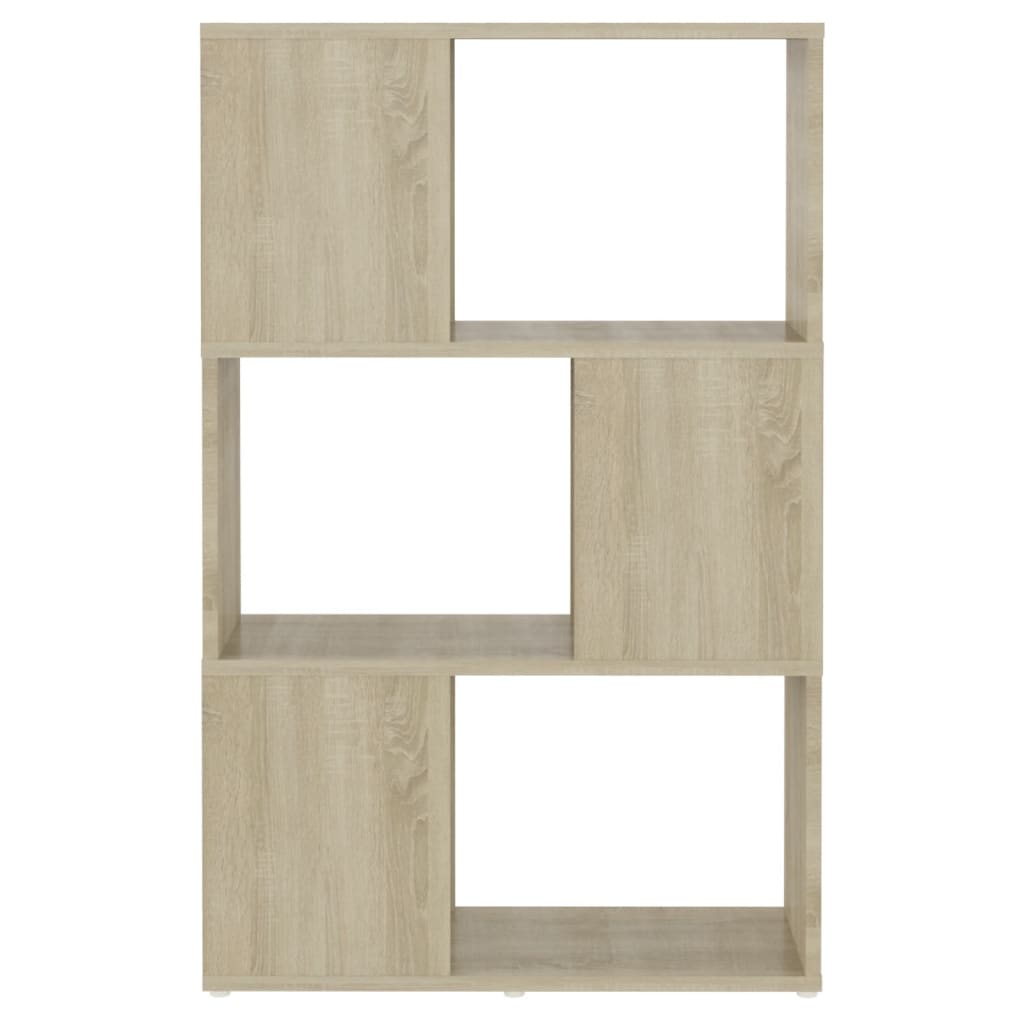 bogreol/rumdeler 60x24x94 cm konstrueret træ sonoma-eg