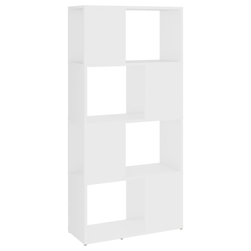 bogreol/rumdeler 60x24x124,5 cm konstrueret træ hvid