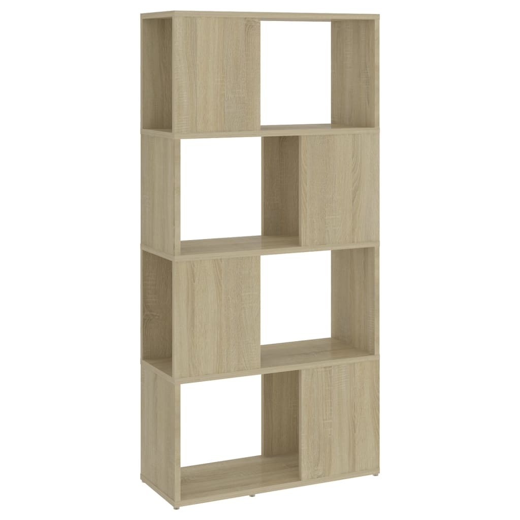 bogreol/rumdeler 60x24x124,5 cm konstrueret træ sonoma-eg