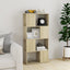 bogreol/rumdeler 60x24x124,5 cm konstrueret træ sonoma-eg