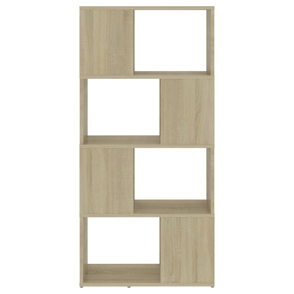 bogreol/rumdeler 60x24x124,5 cm konstrueret træ sonoma-eg