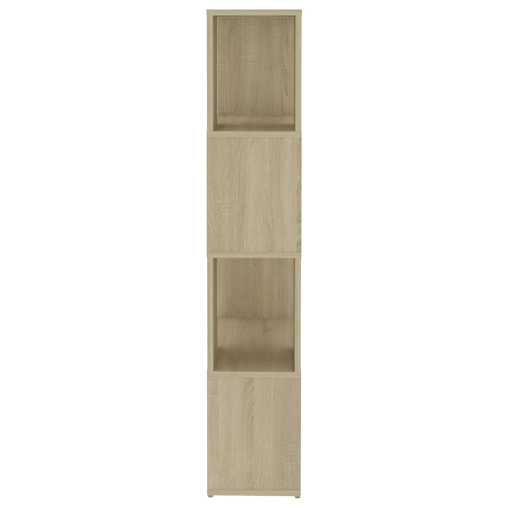 bogreol/rumdeler 60x24x124,5 cm konstrueret træ sonoma-eg