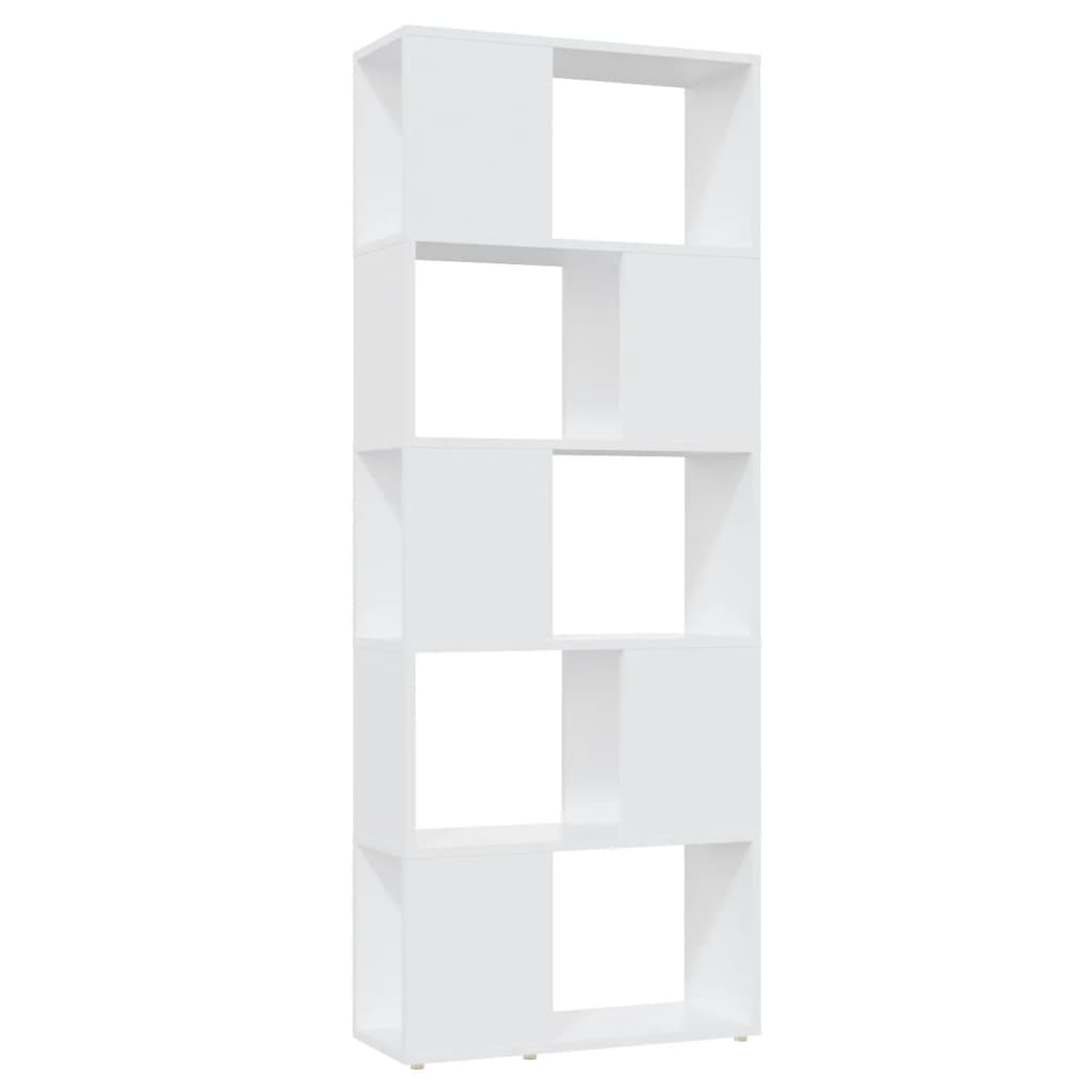 bogreol/rumdeler 60x24x155 cm konstrueret træ hvid