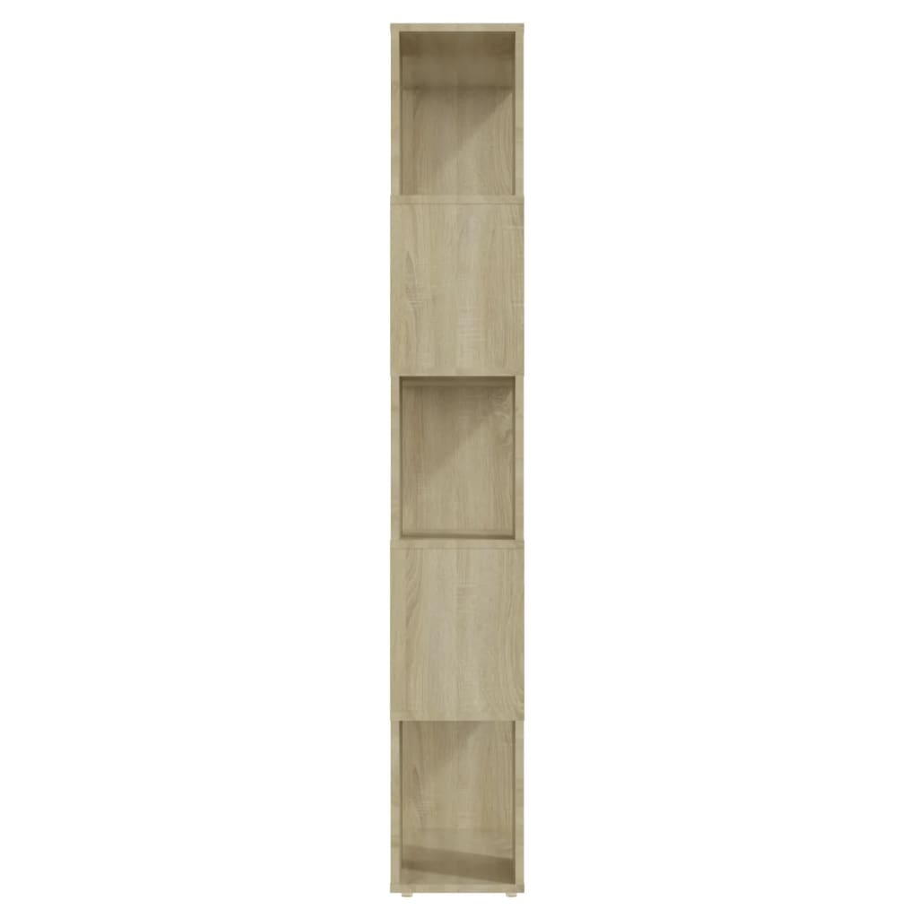 bogreol/rumdeler 60x24x155 cm konstrueret træ sonoma-eg