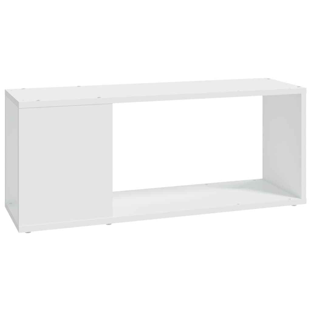 tv-bord 80x24x32 cm konstrueret træ hvid