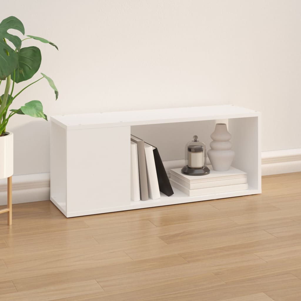tv-bord 80x24x32 cm konstrueret træ hvid