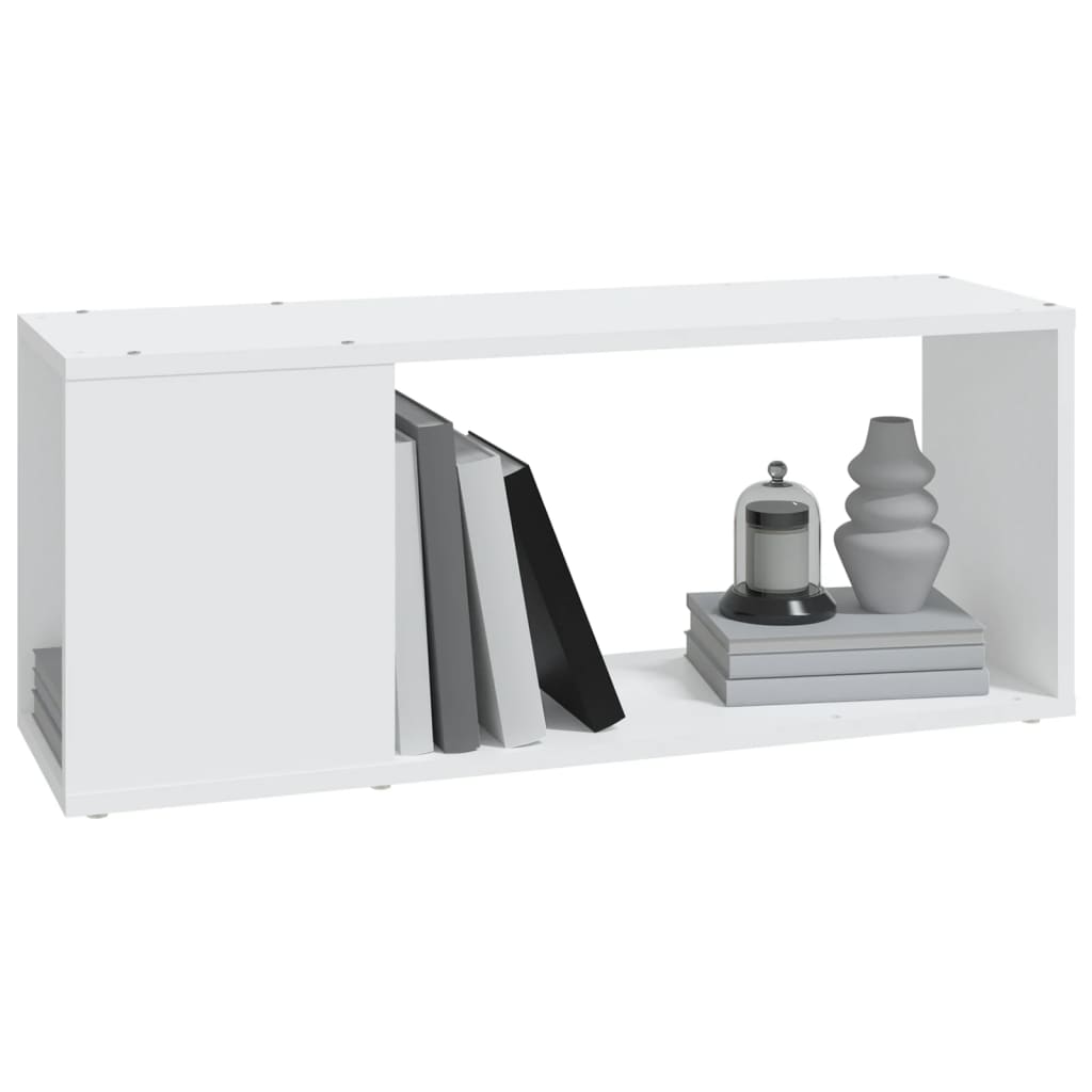 tv-bord 80x24x32 cm konstrueret træ hvid