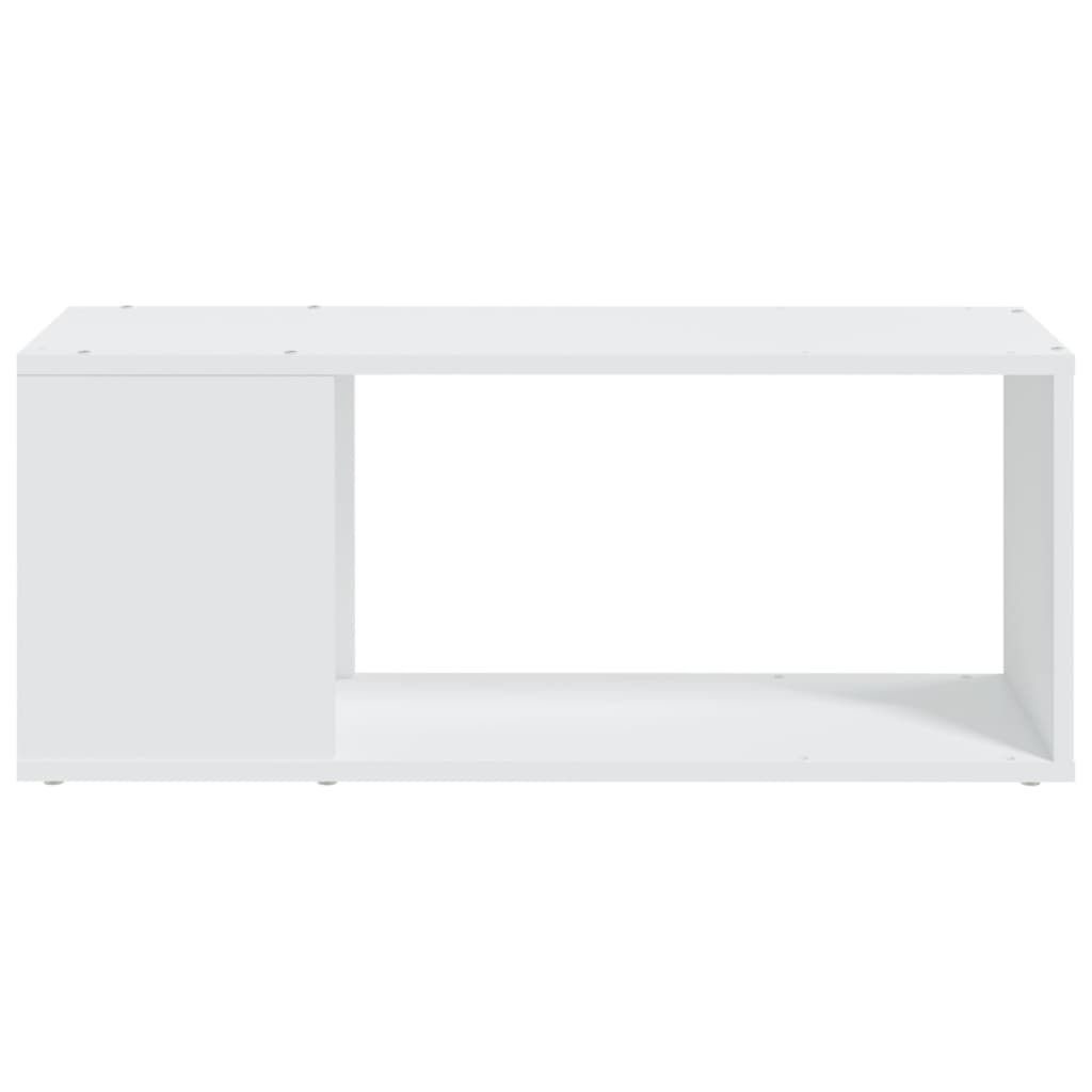 tv-bord 80x24x32 cm konstrueret træ hvid