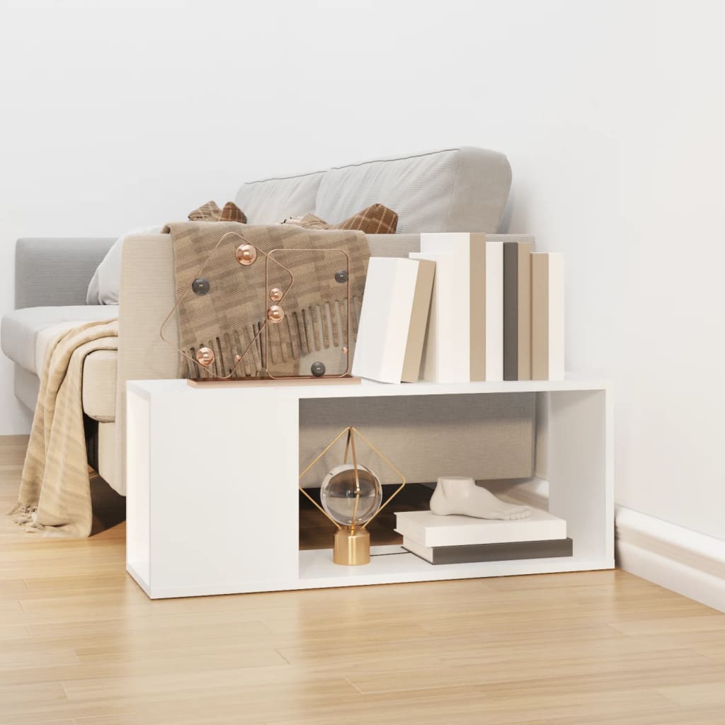 tv-bord 80x24x32 cm konstrueret træ hvid