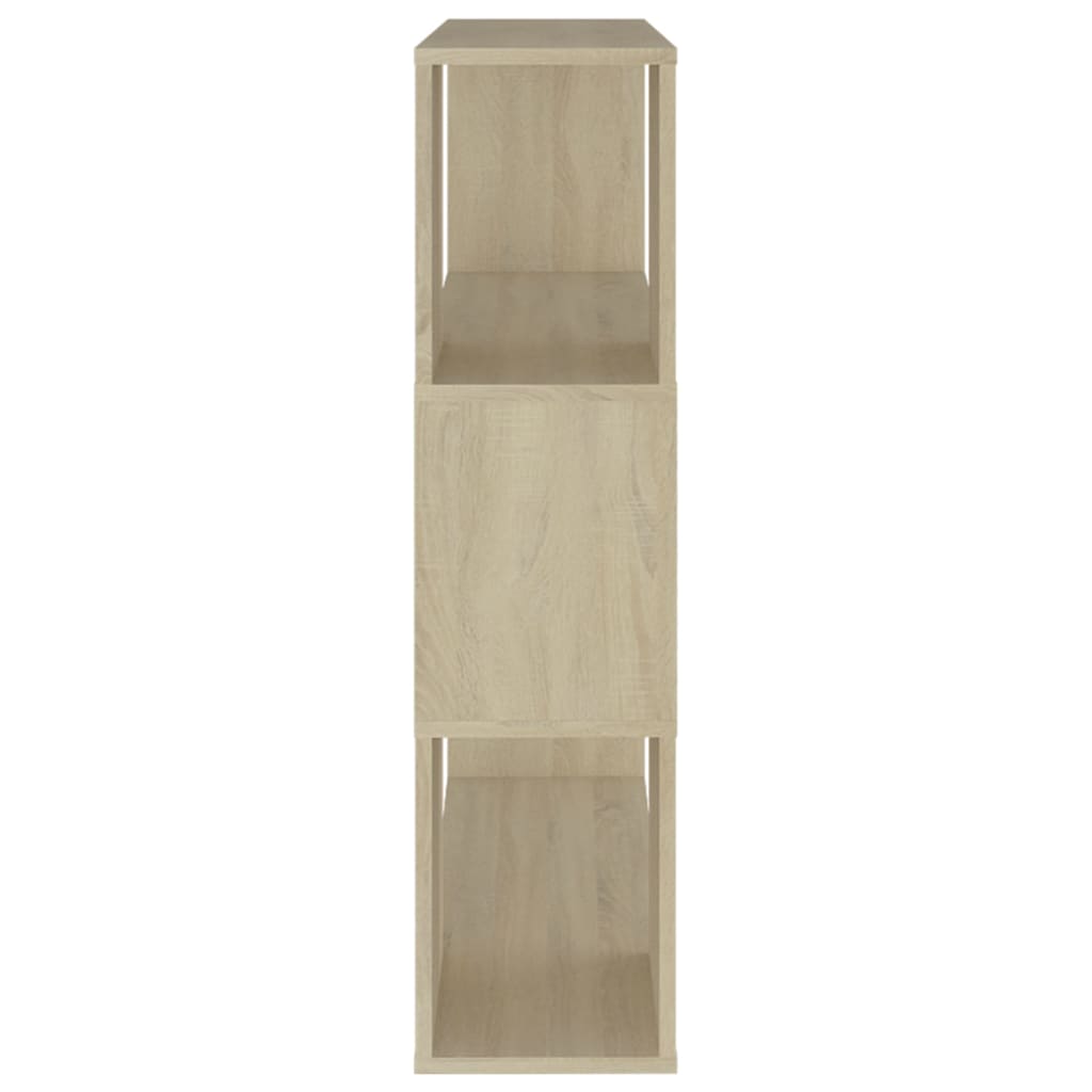 bogreol/rumdeler 80x24x94 cm konstrueret træ sonoma-eg