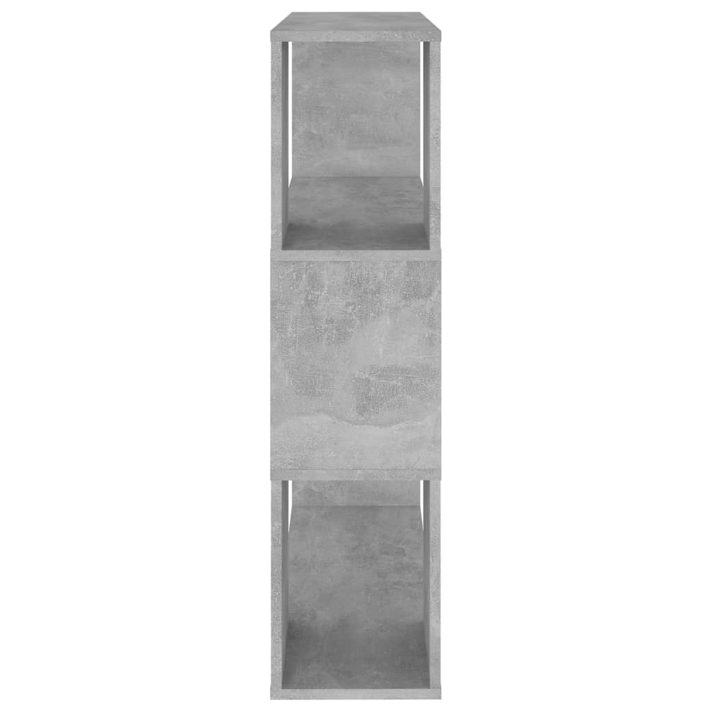 bogreol/rumdeler 80x24x94 cm konstrueret træ betongrå