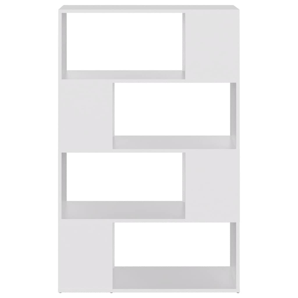 bogreol/rumdeler 80x24x124,5 cm konstrueret træ hvid