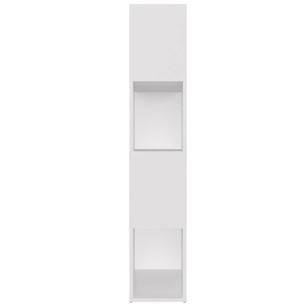 bogreol/rumdeler 80x24x124,5 cm konstrueret træ hvid