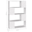 bogreol/rumdeler 80x24x124,5 cm konstrueret træ hvid