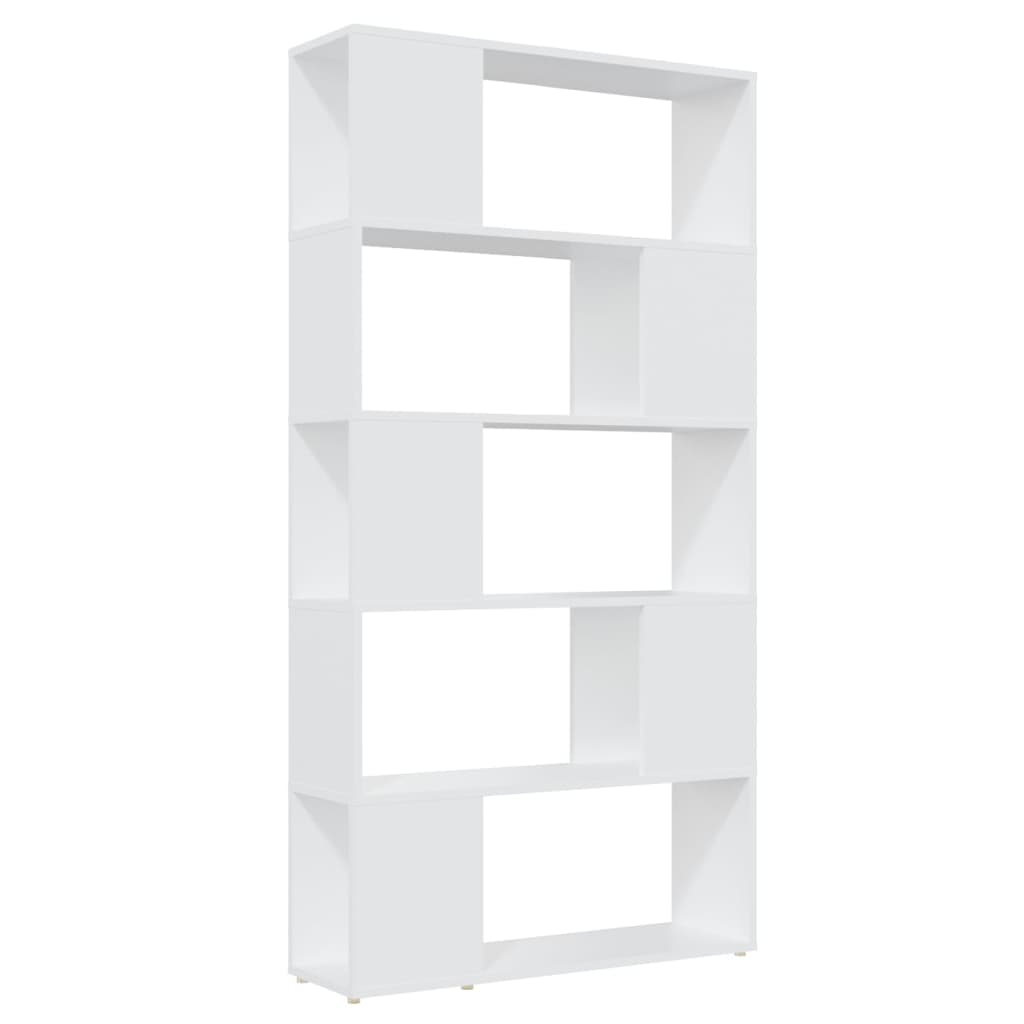 bogreol/rumdeler 80x24x155 cm konstrueret træ hvid
