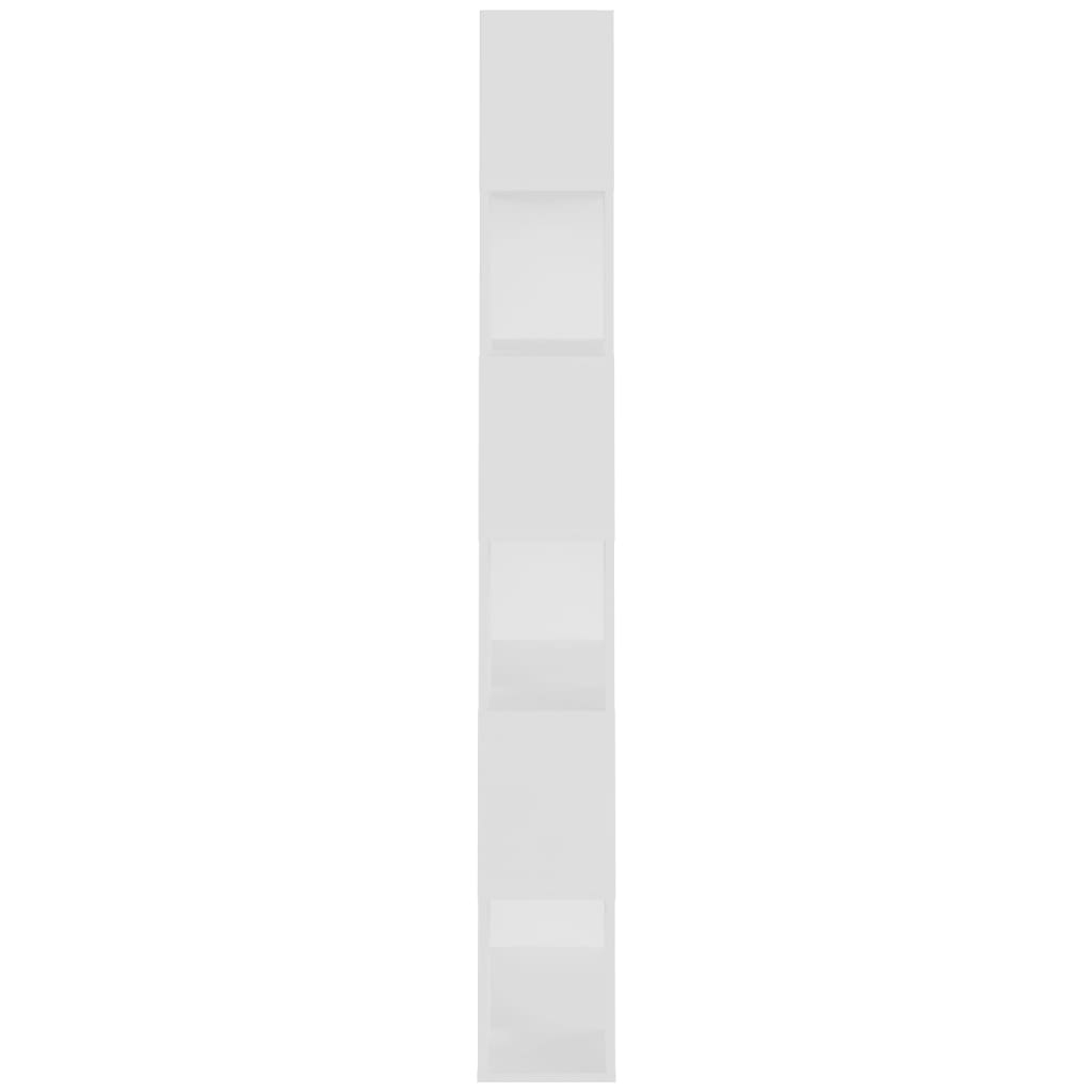 bogreol/rumdeler 80x24x186 cm konstrueret træ hvid