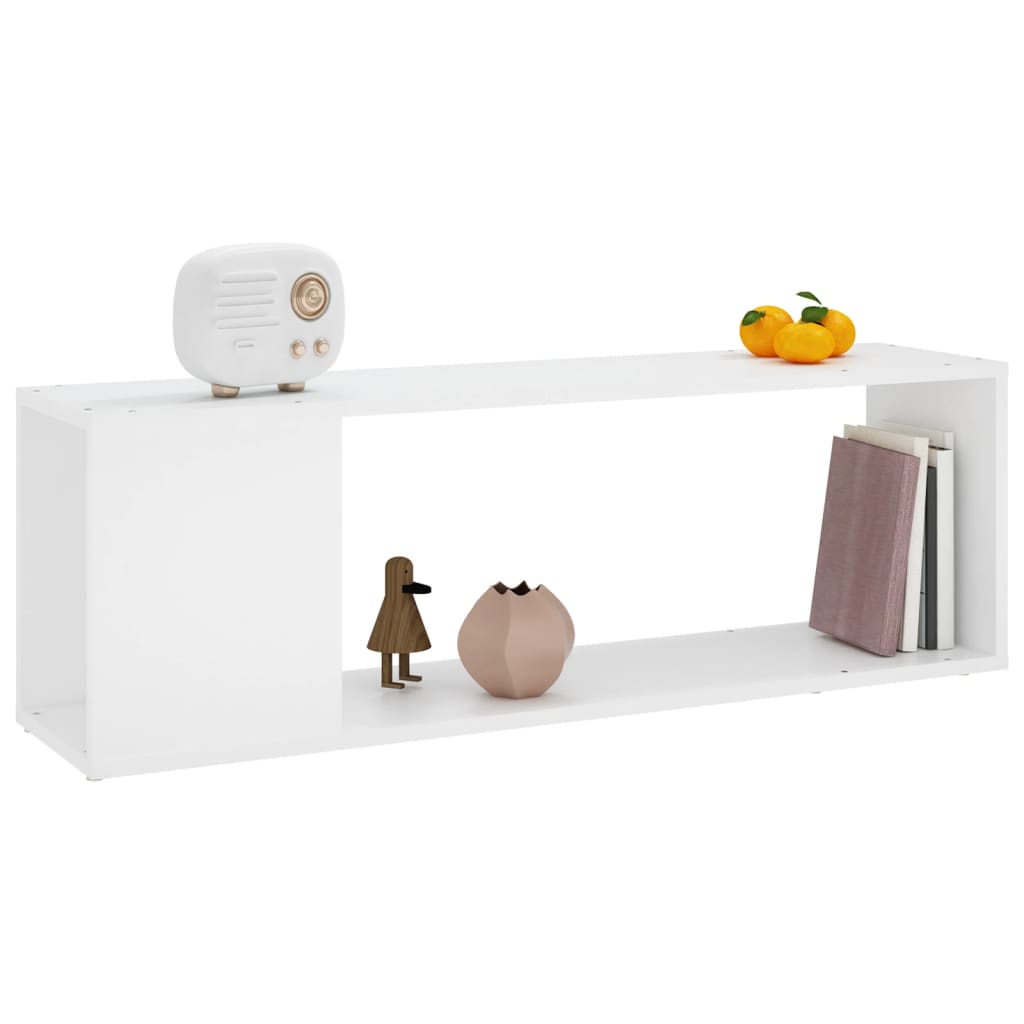 tv-bord 100x24x32 cm konstrueret træ hvid