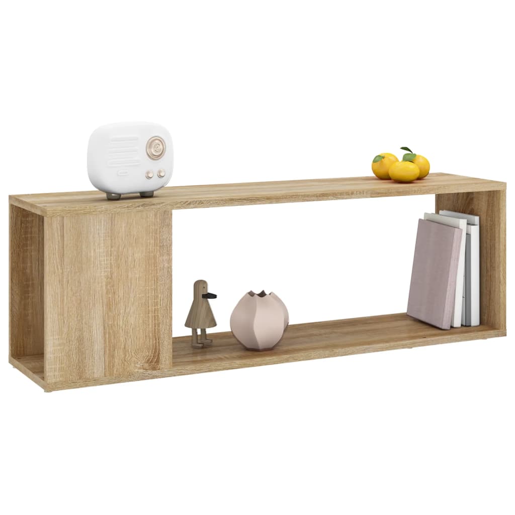 tv-bord 100x24x32 cm konstrueret træ sonoma-eg