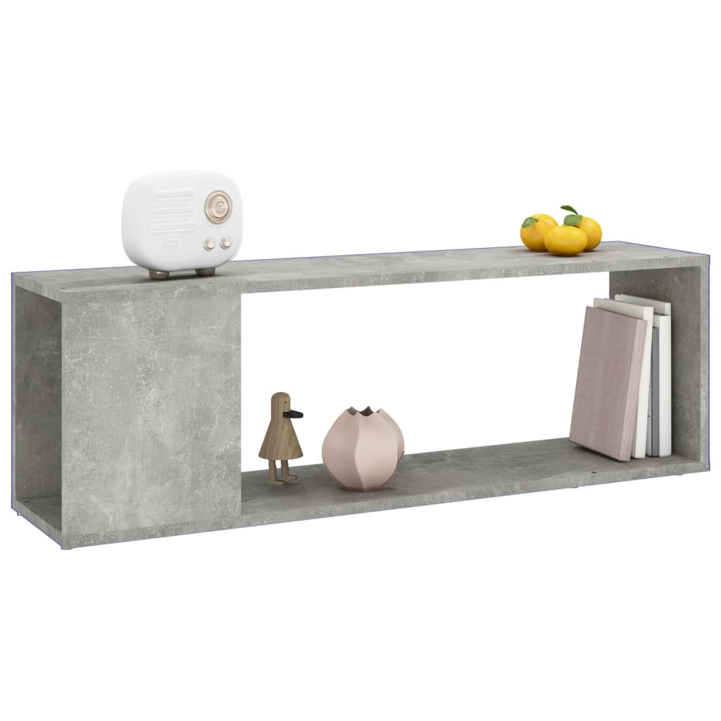 tv-bord 100x24x32 cm konstrueret træ betongrå