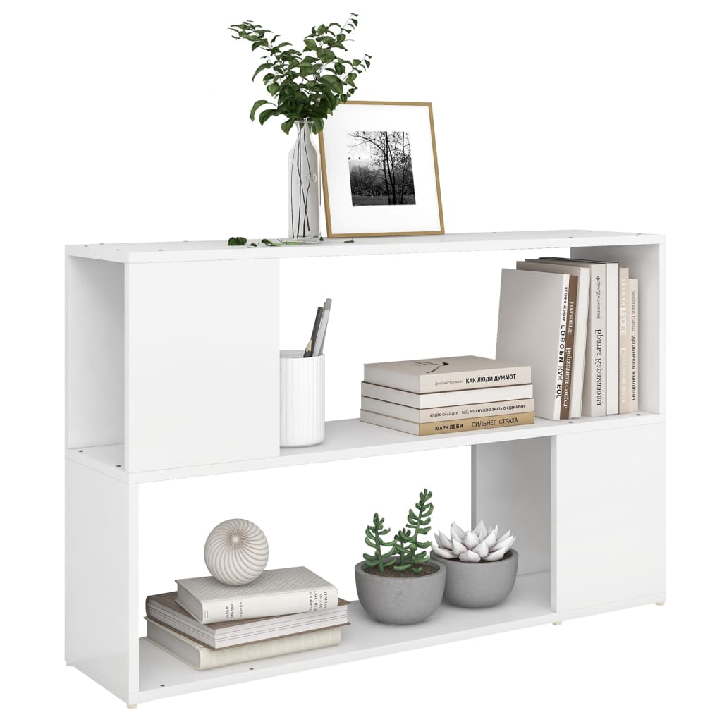 bogreol 100x24x63 cm konstrueret træ hvid