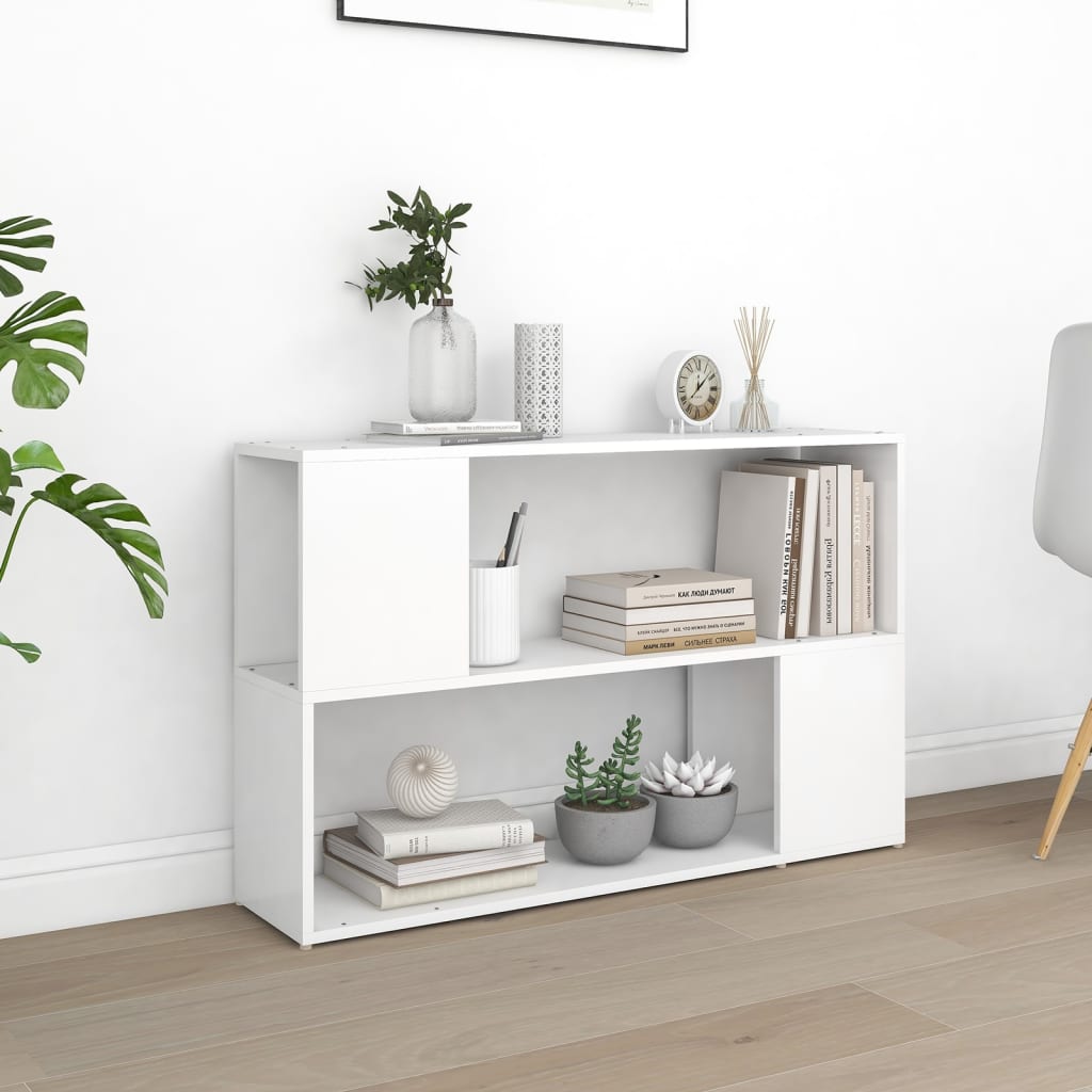 bogreol 100x24x63 cm konstrueret træ hvid