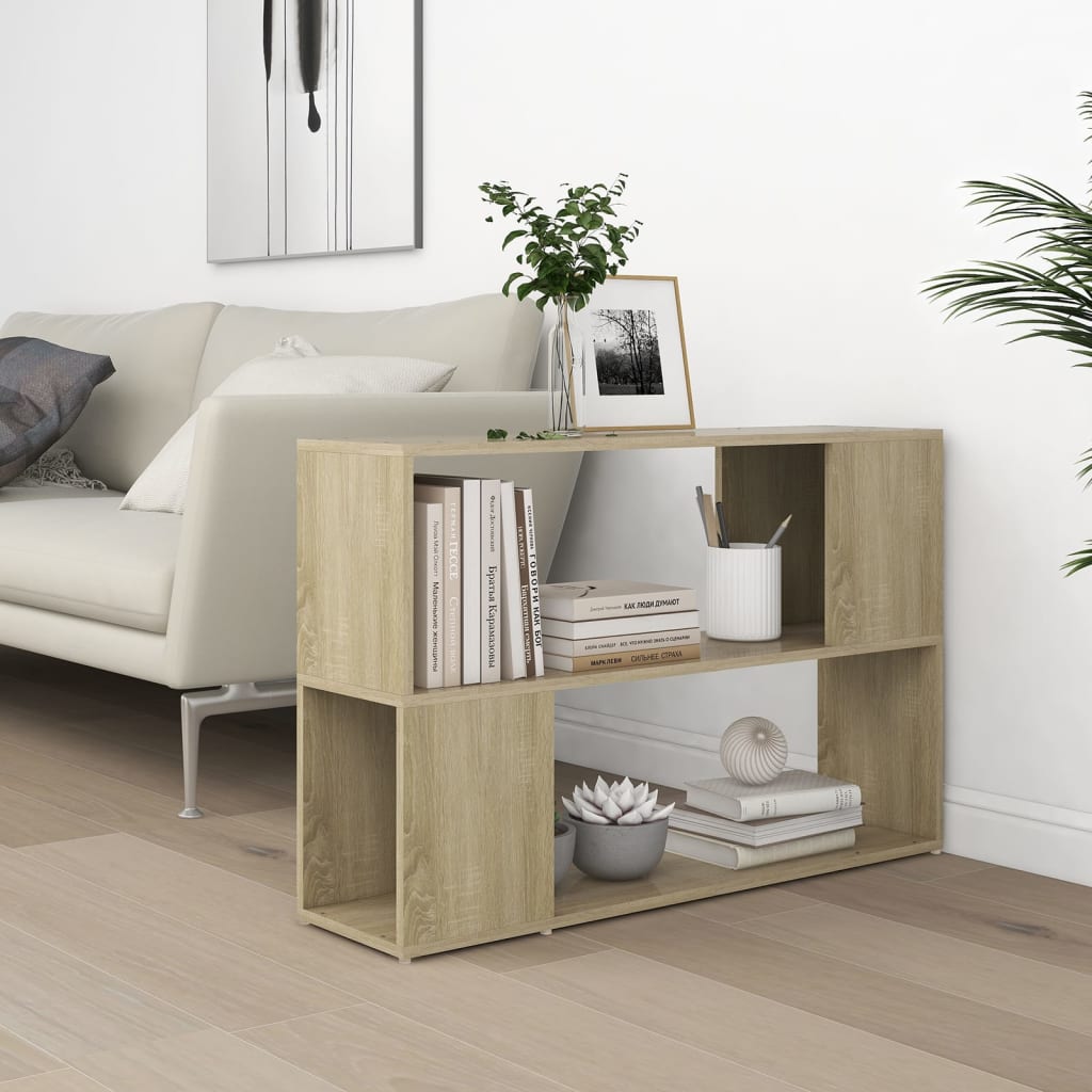 bogreol 100x24x63 cm konstrueret træ sonoma-eg