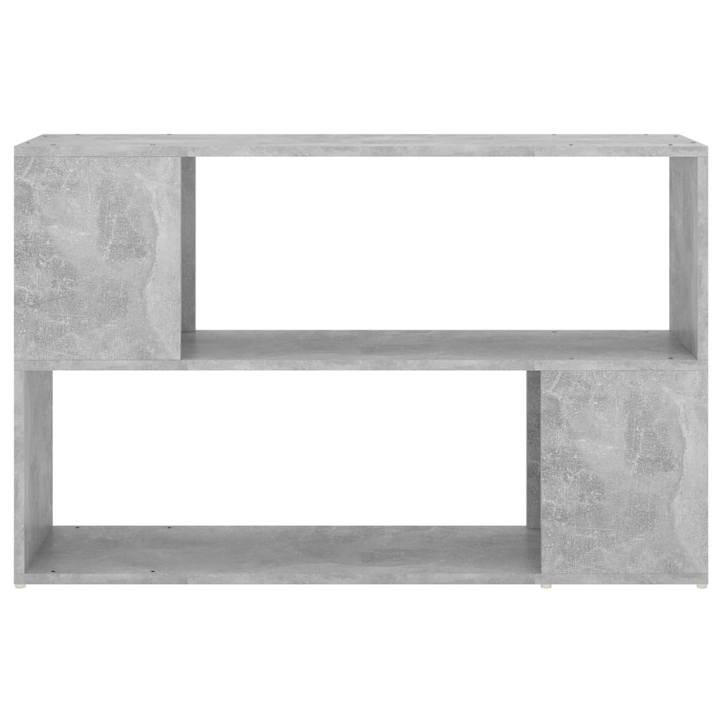 bogreol 100x24x63 cm konstrueret træ betongrå