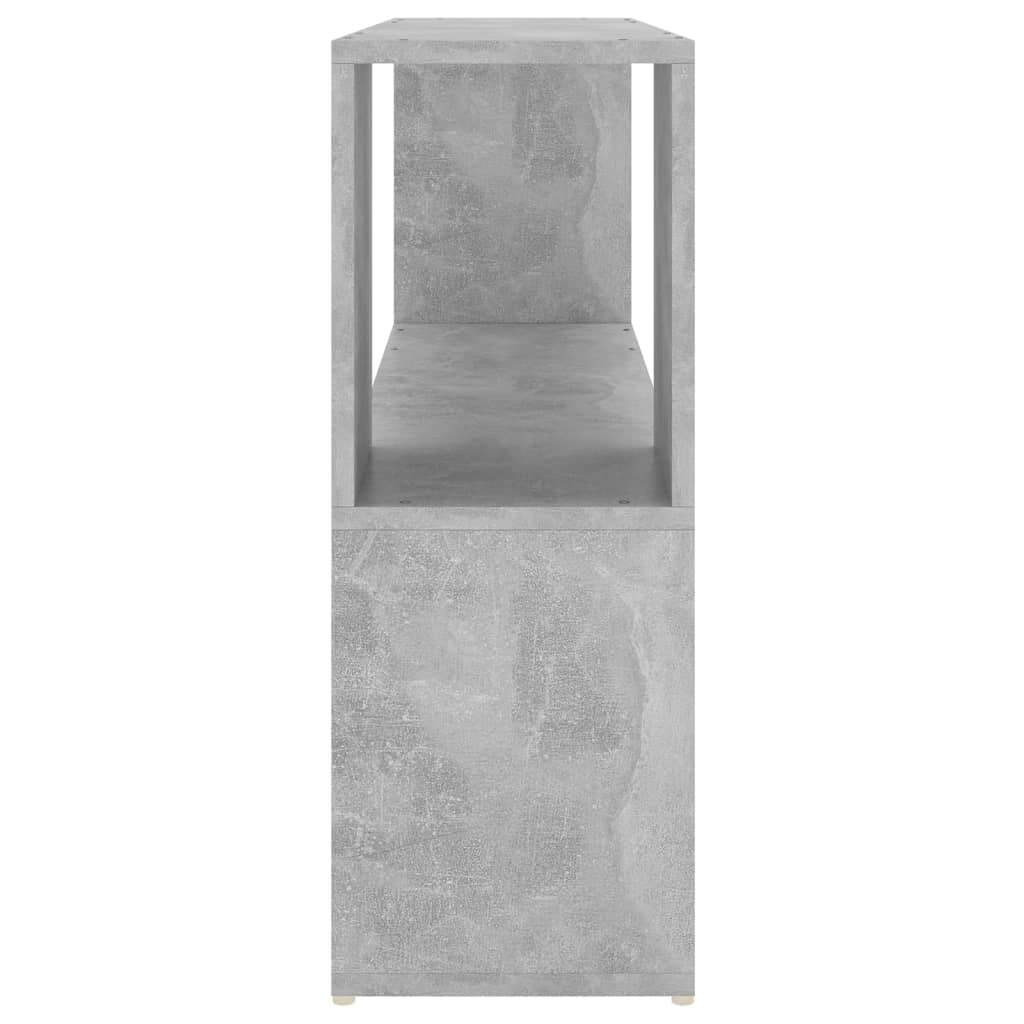 bogreol 100x24x63 cm konstrueret træ betongrå