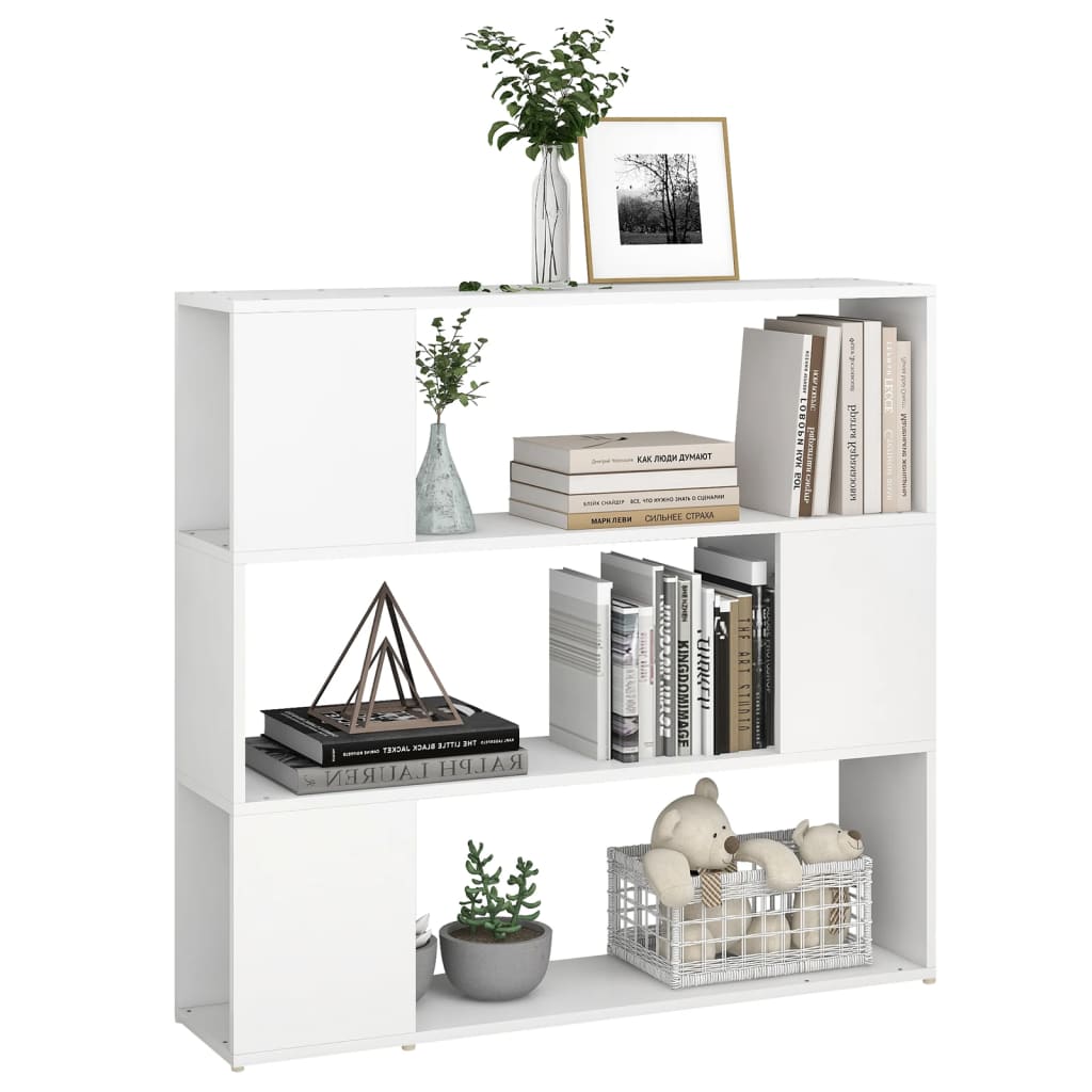 bogreol/rumdeler 100x24x94 cm hvid