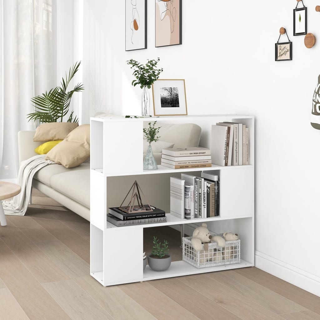 bogreol/rumdeler 100x24x94 cm hvid