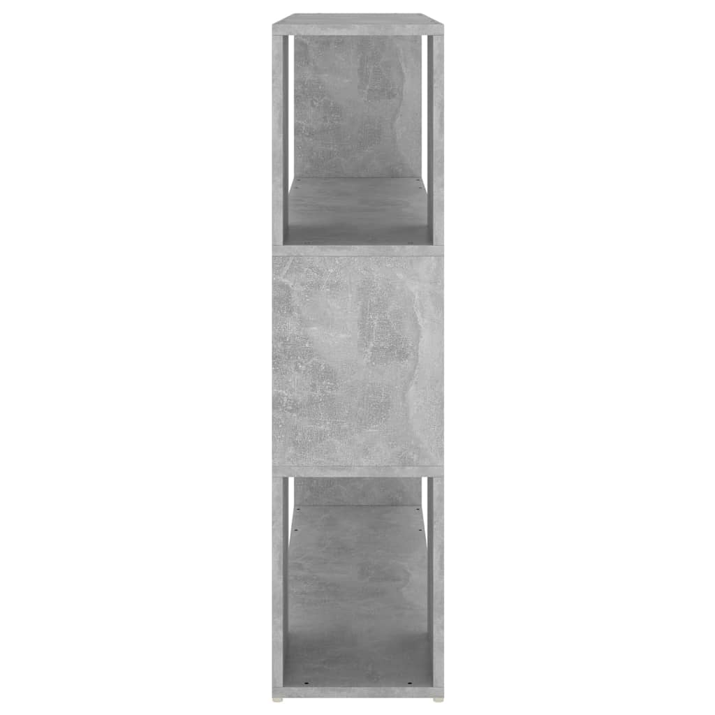bogreol/rumdeler 100x24x94 cm konstrueret træ betongrå