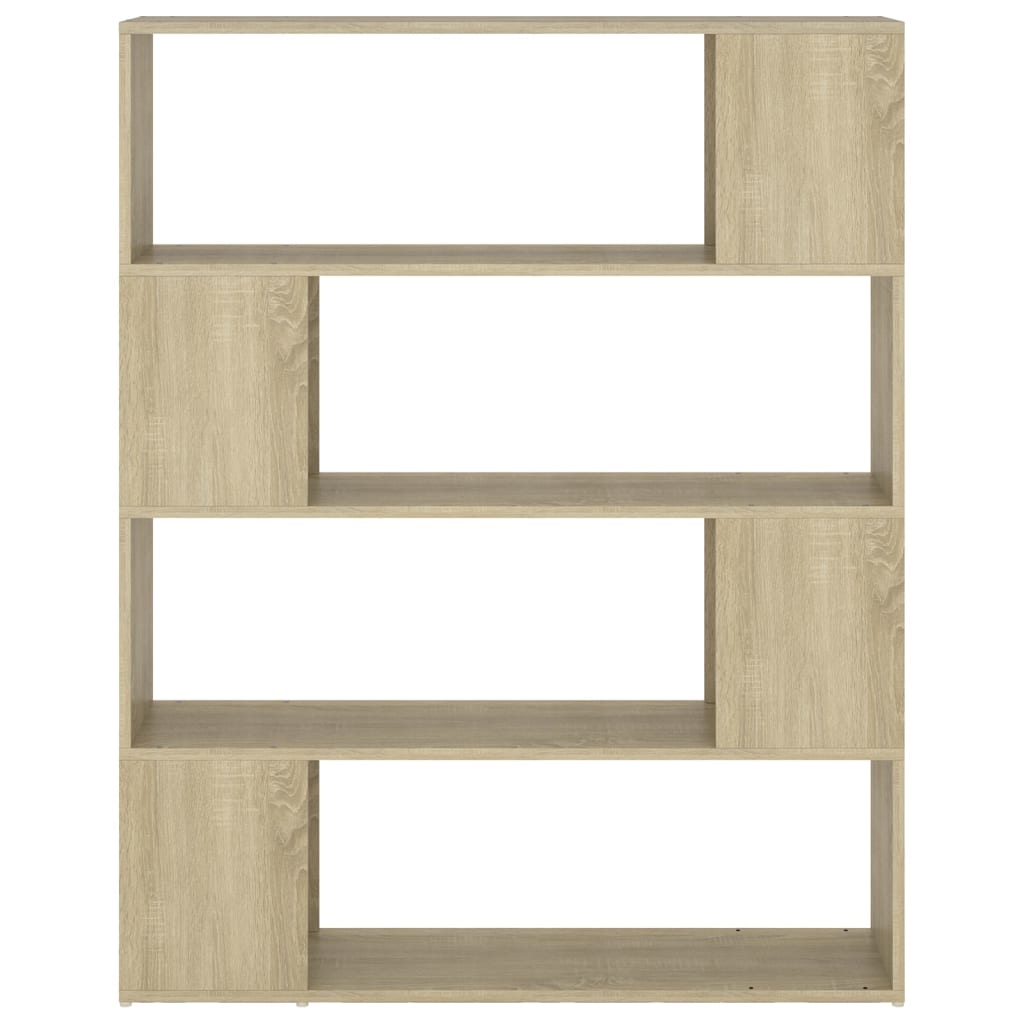 bogskab/rumdeler 100x24x124 cm konstrueret træ sonoma-eg