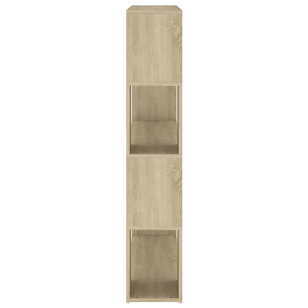 bogskab/rumdeler 100x24x124 cm konstrueret træ sonoma-eg