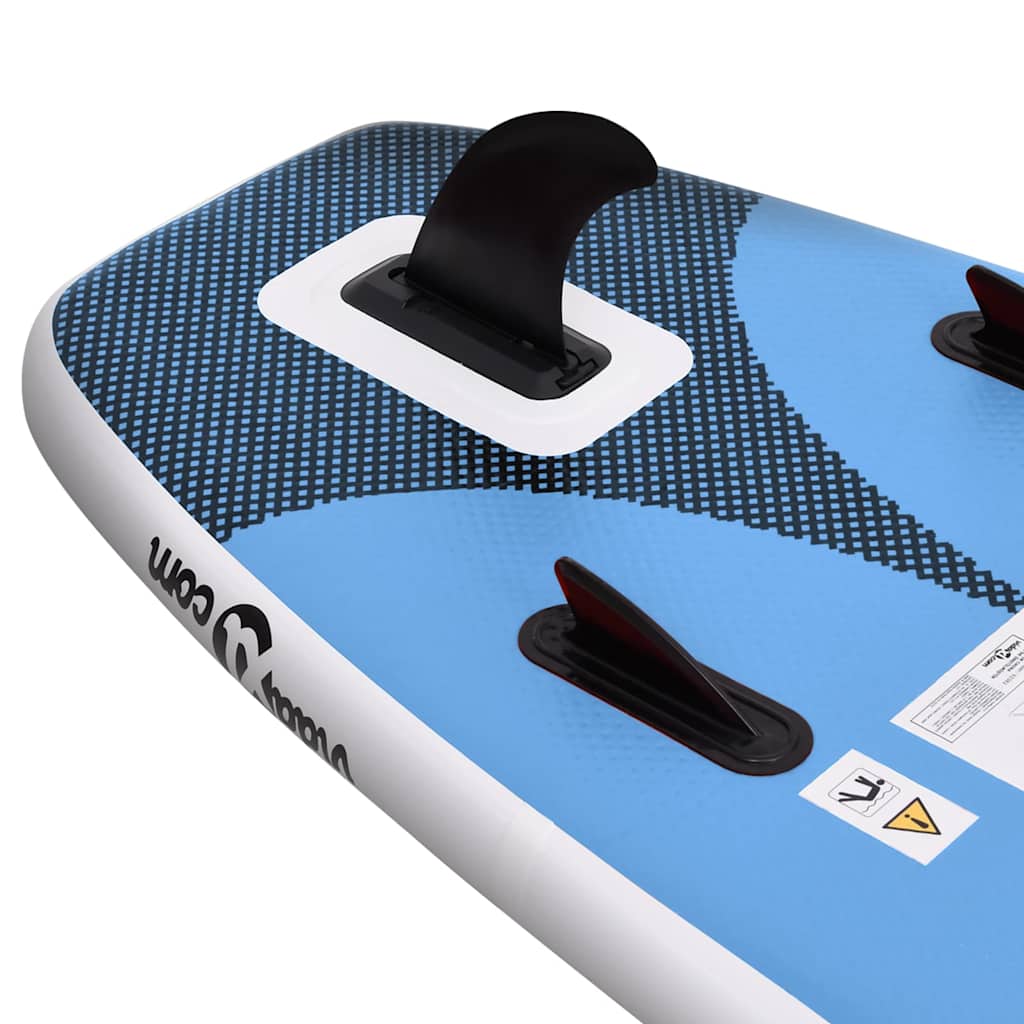 oppusteligt paddleboardsæt 300x76x10 cm havblå