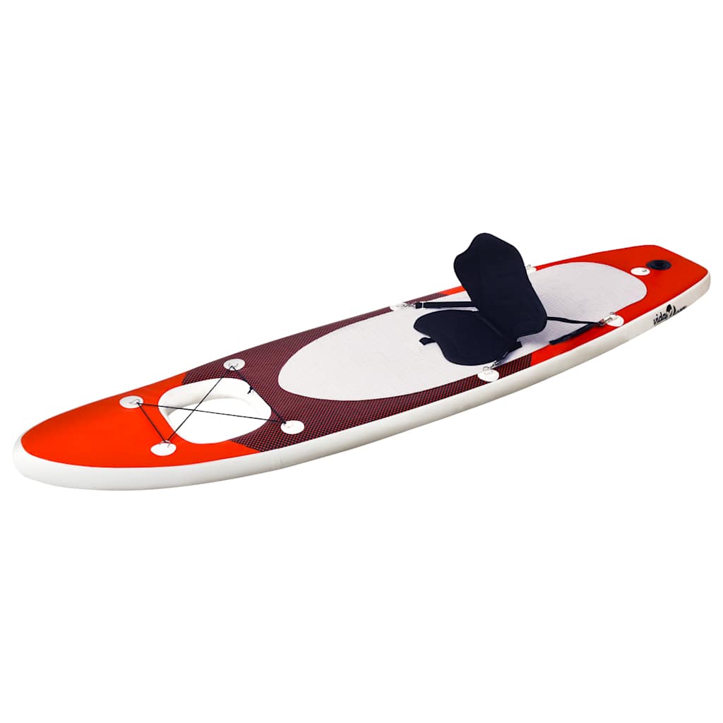 oppusteligt paddleboardsæt 300x76x10 cm rød