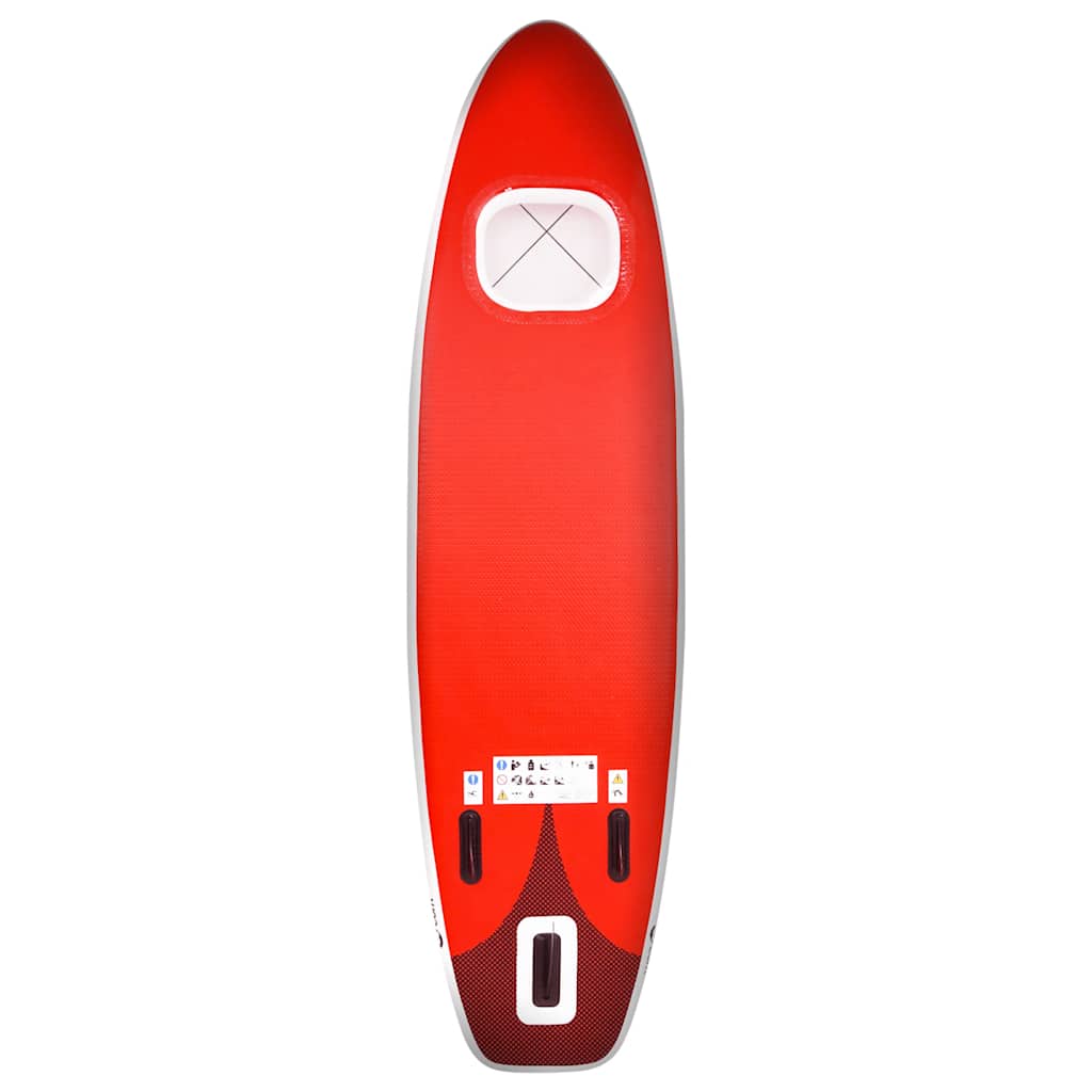 oppusteligt paddleboardsæt 300x76x10 cm rød