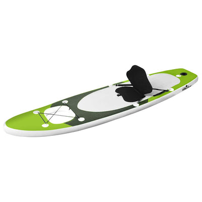 oppusteligt paddleboardsæt 300x76x10 cm grøn
