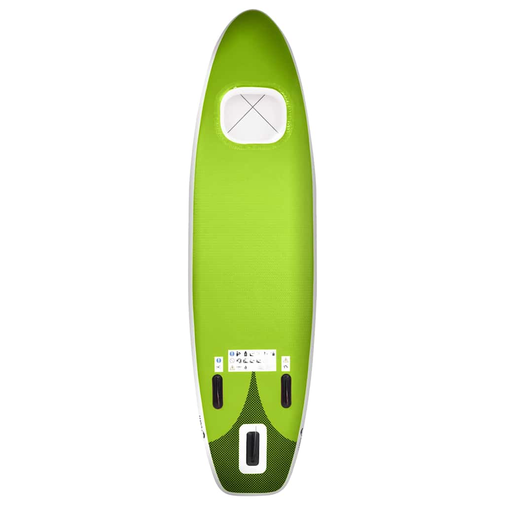 oppusteligt paddleboardsæt 300x76x10 cm grøn