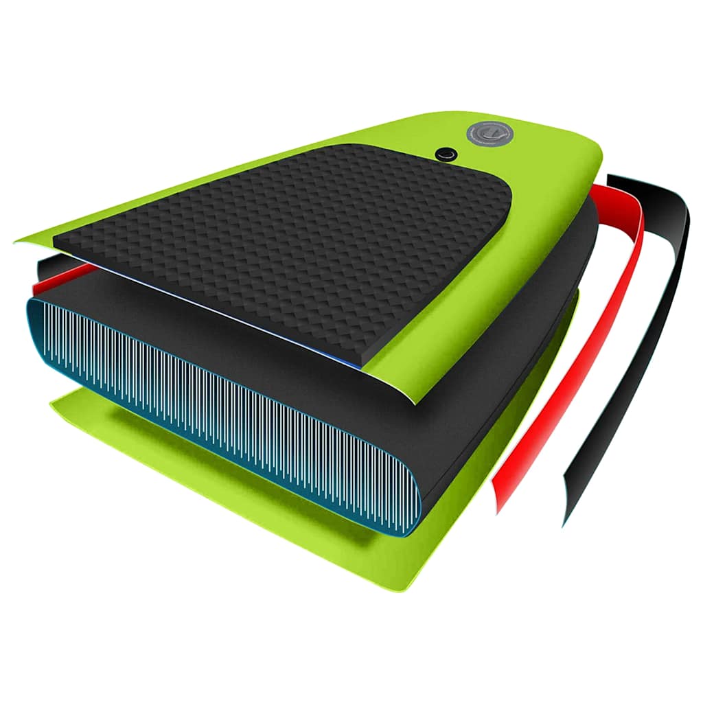 oppusteligt paddleboardsæt 300x76x10 cm grøn