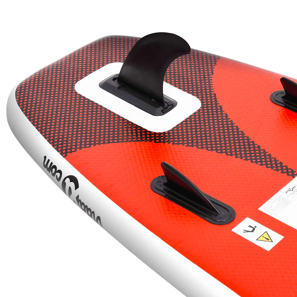 oppusteligt paddleboardsæt 330x76x10 cm rød