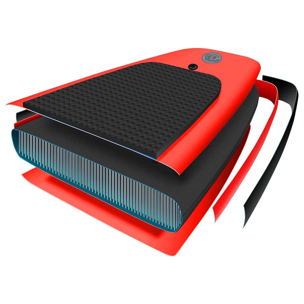 oppusteligt paddleboardsæt 330x76x10 cm rød