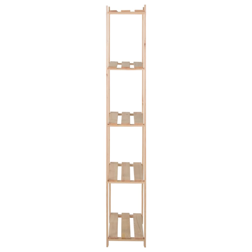 opbevaringsreol i 5 niveauer 80x28,5x170 cm massivt fyrretræ
