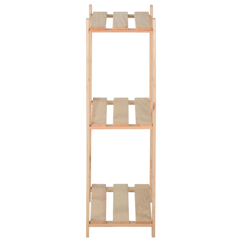 opbevaringsreol i 3 niveauer 80x28,5x90 cm massivt fyrretræ