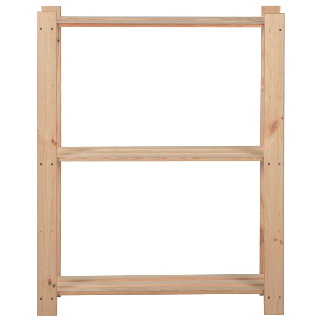 opbevaringsreol i 3 niveauer 60x28,5x90 cm massivt fyrretræ