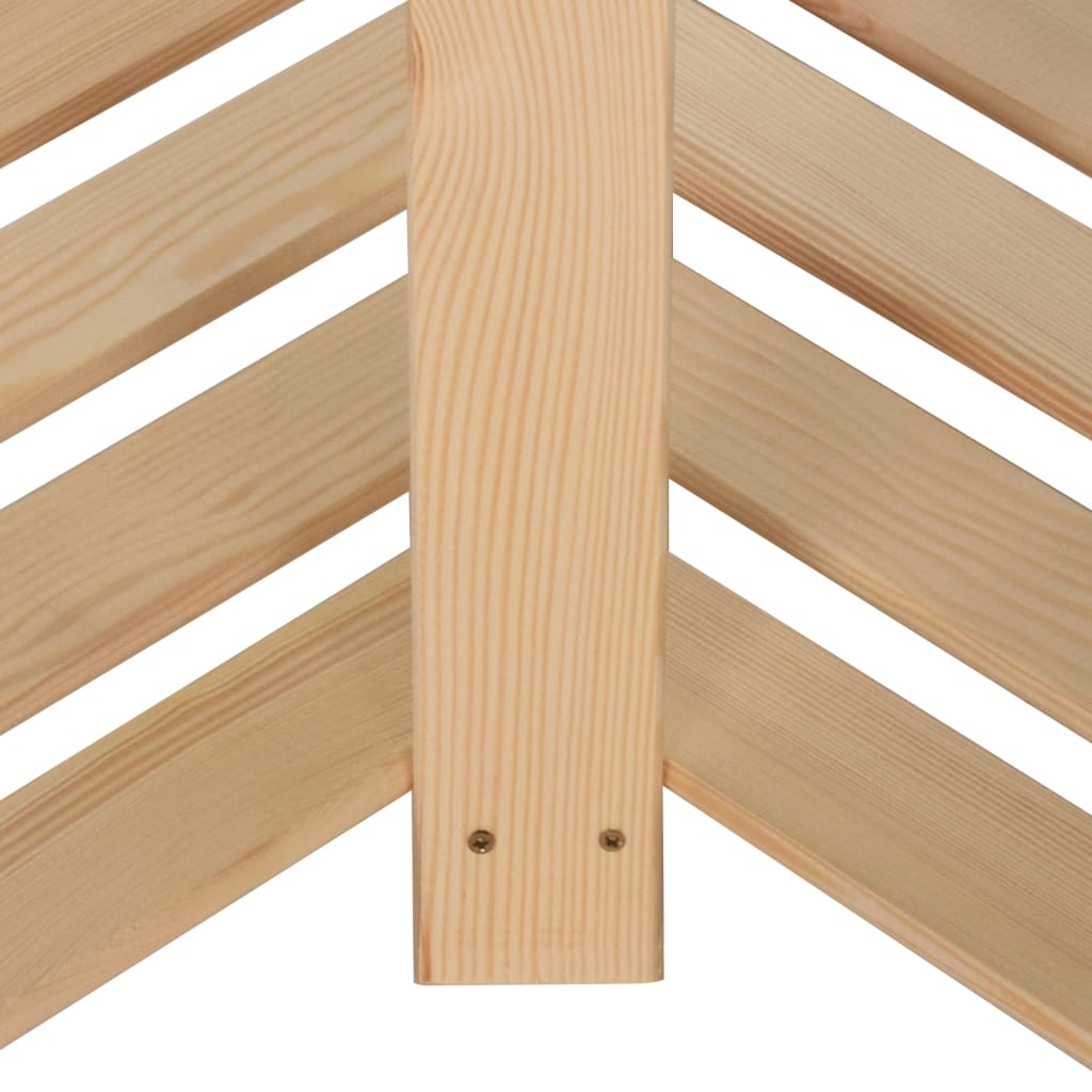 hjørnereol i 5 niveauer 82,5x82,5x170 cm massivt fyrretræ