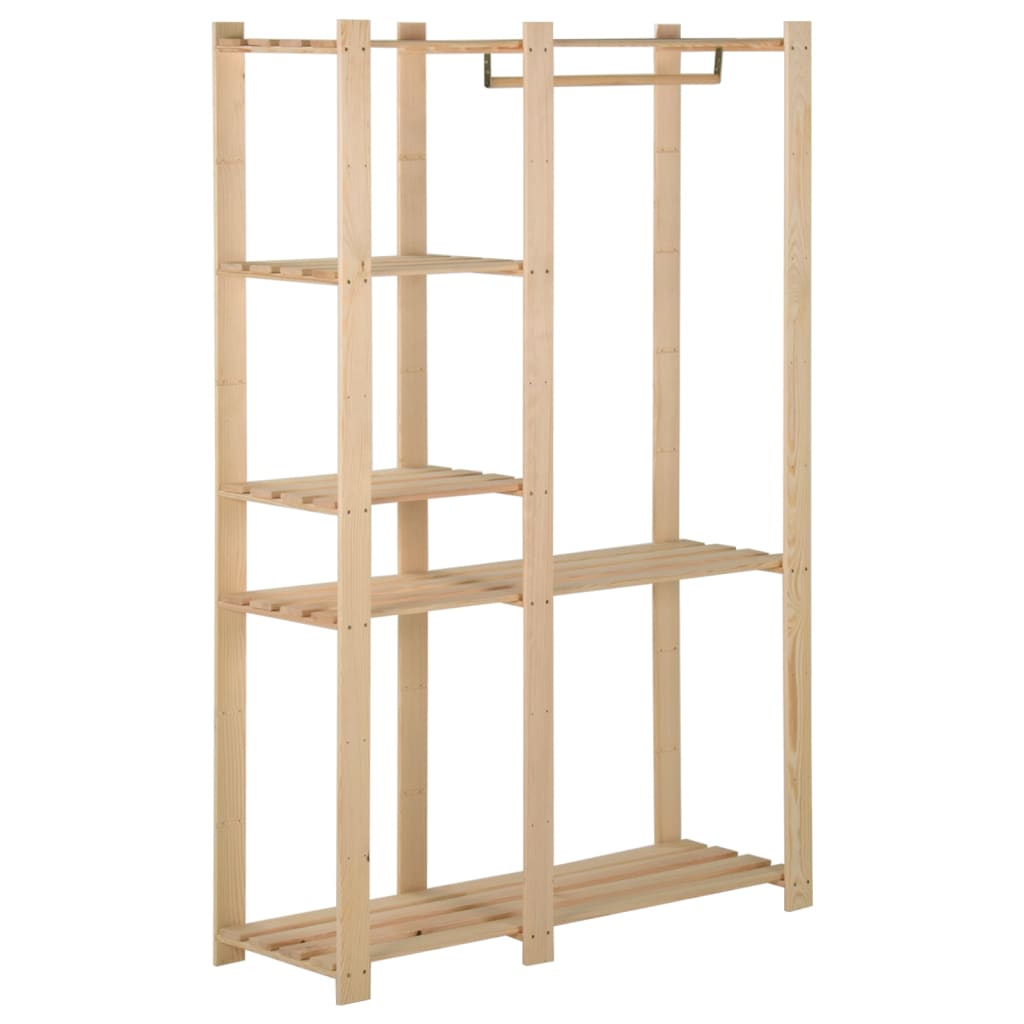 tøjstativ 100x38x170 cm massivt fyrretræ
