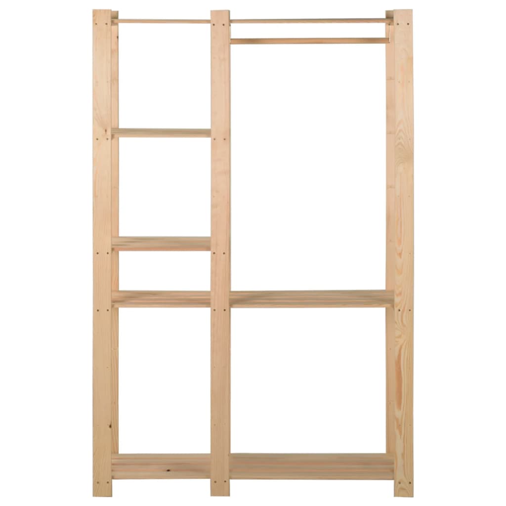tøjstativ 100x38x170 cm massivt fyrretræ