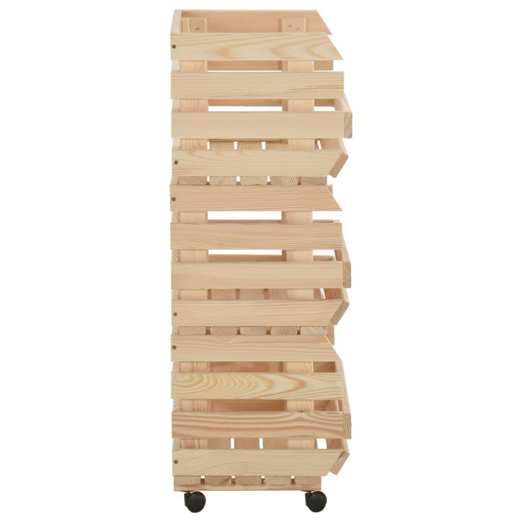 grøntsagsvogn 57x30x80 cm massivt fyrretræ