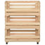 grøntsagsvogn 77x30x80 cm massivt fyrretræ